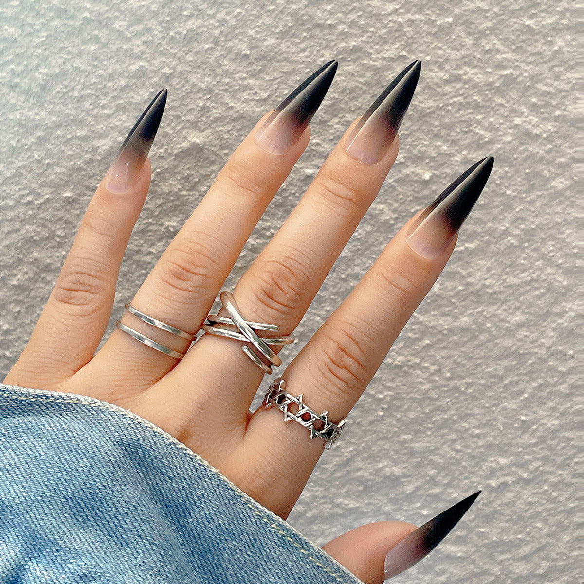 Halloween Long False Press on Nails for Women