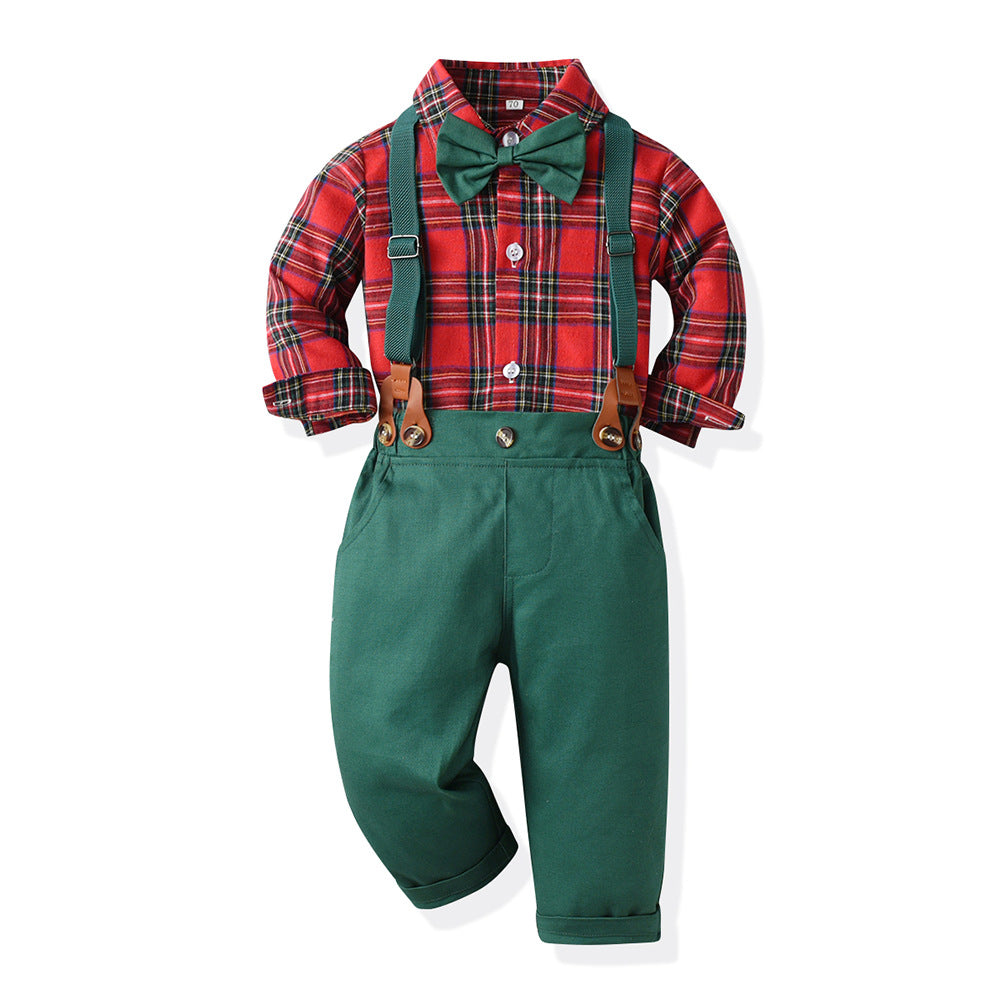 Christmas Long Sleeves Shirts and Pants for Boys