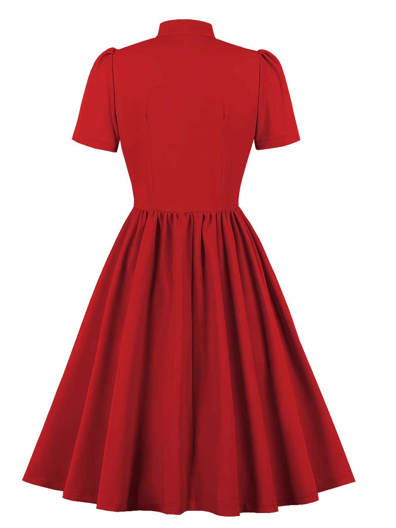 Classy Vintage A Line Women Dresses with Neck Bow