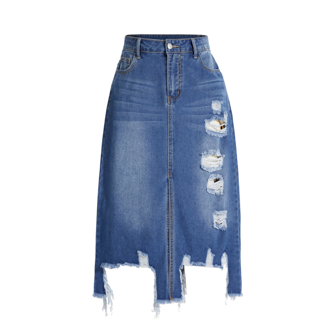 Summer High Waist A Line Denim Sheath Skirts