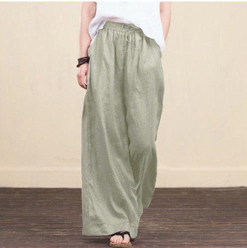 Casual Linen Wide Legs Pants for Women