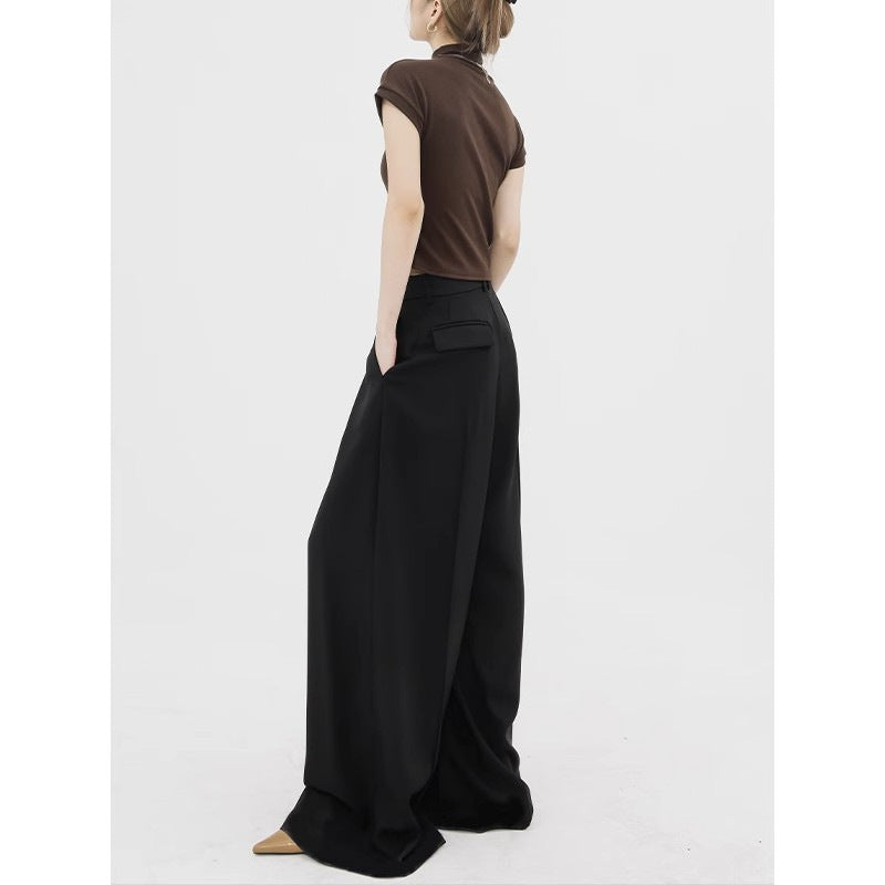 Casual High Waist Loose Wide Legs Pants