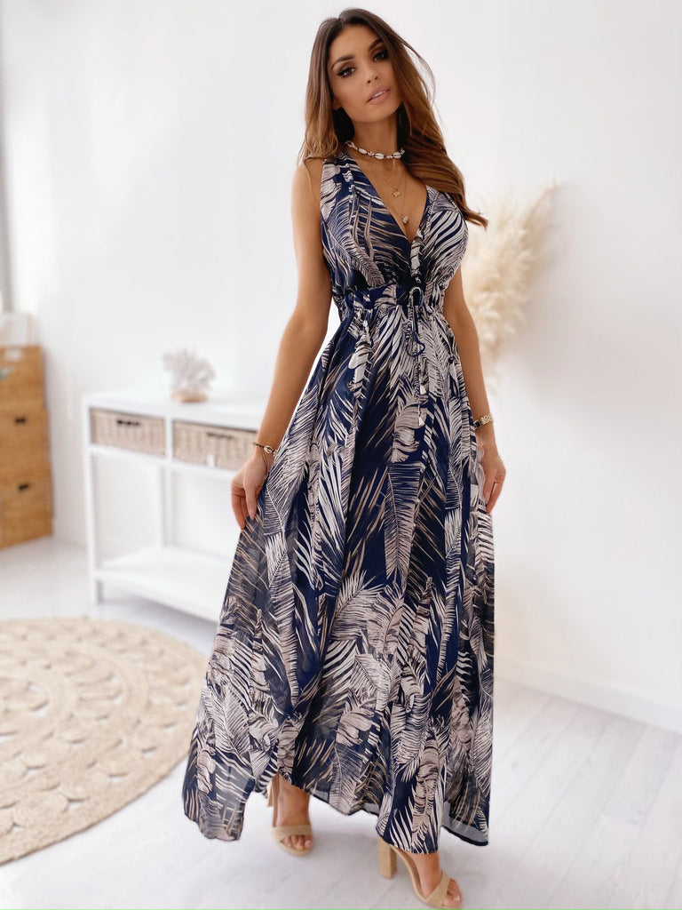 Sexy Summer Backless Lace Up Long Maxi Dresses