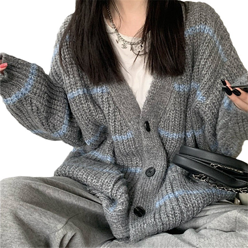 Fashion Long Sleeves Knitted Cardigan Coats