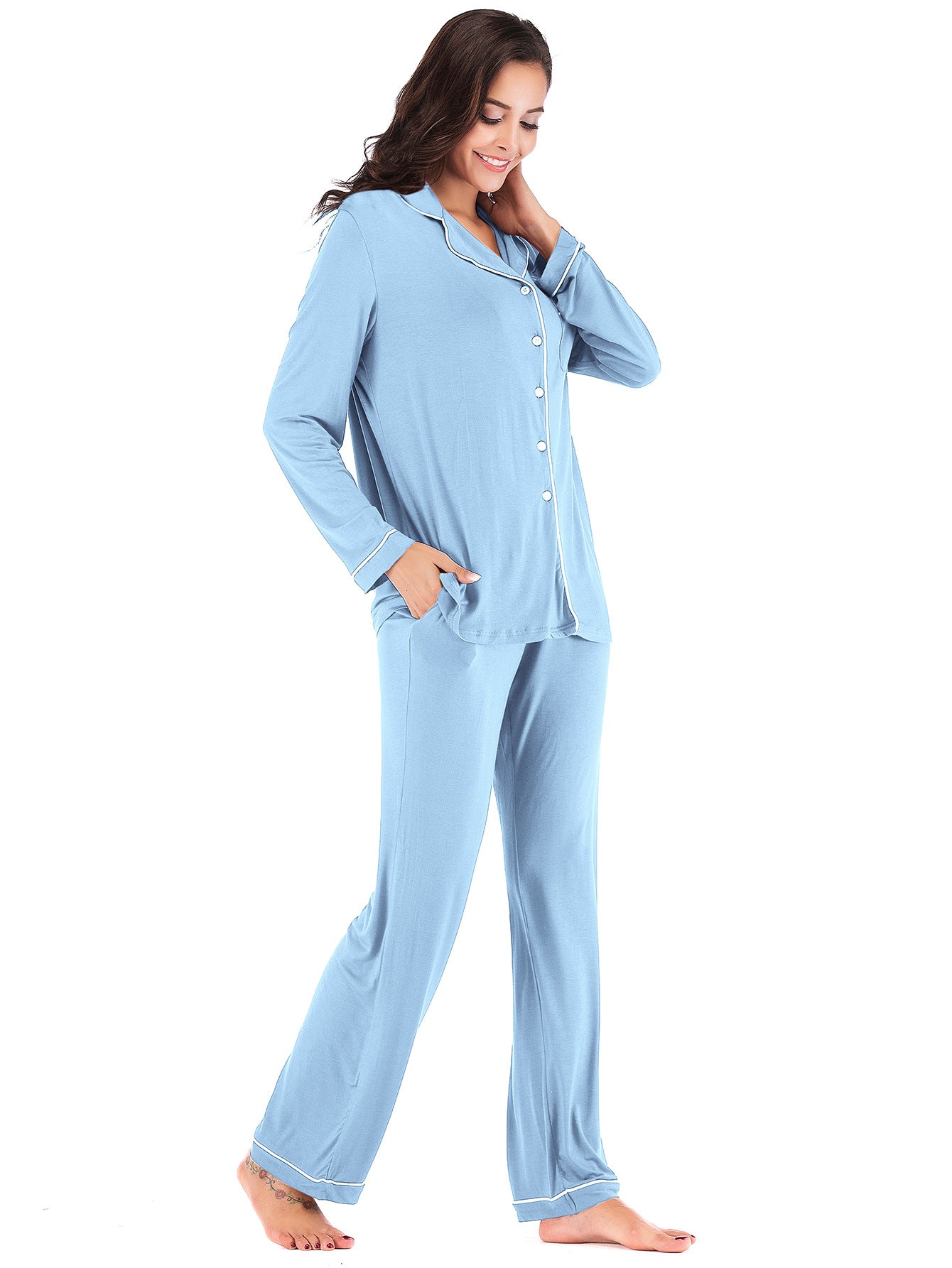 Women Long Sleeves Winter Pajamas