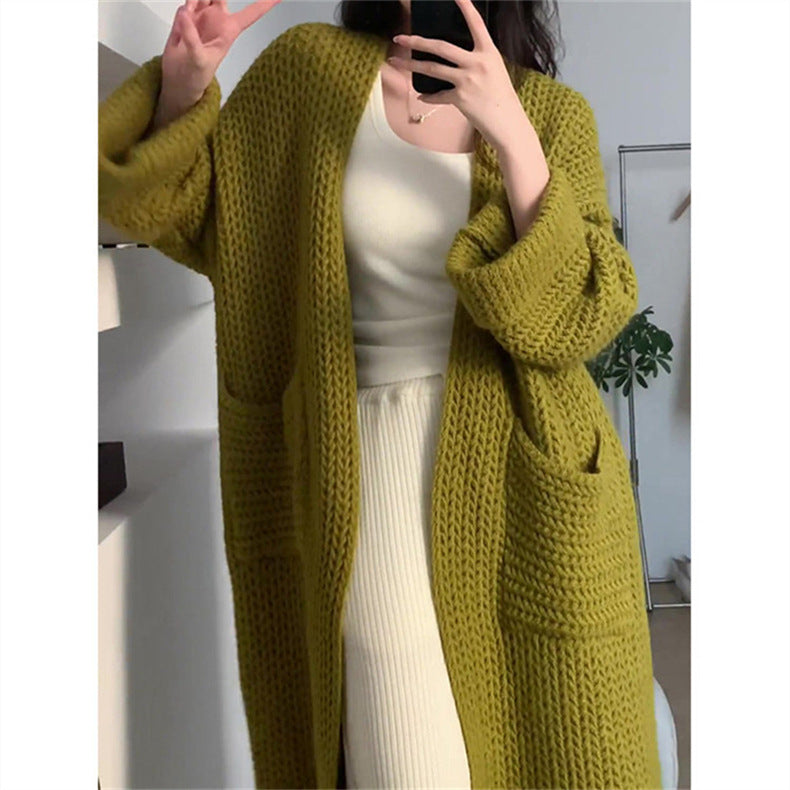 Casual Loose Knitted Long Cardigan Coats