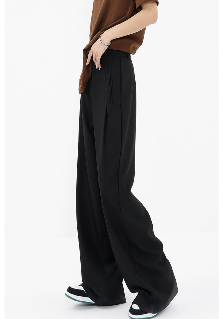 Designed Women Fall Straight Wide Legs Pants