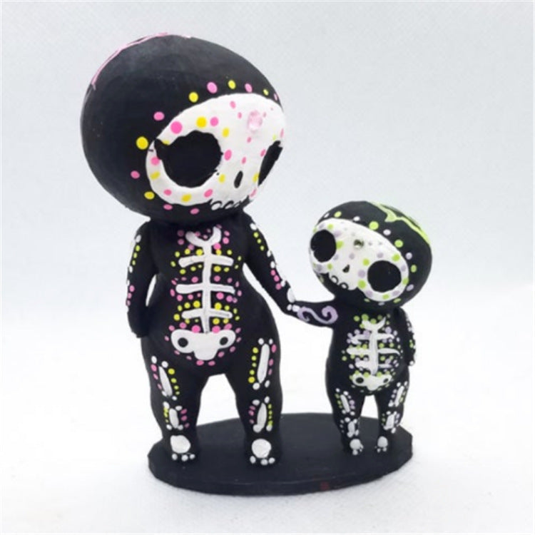 Popular Handmade Painted Resin Crafts Candy Skull Couple Statue