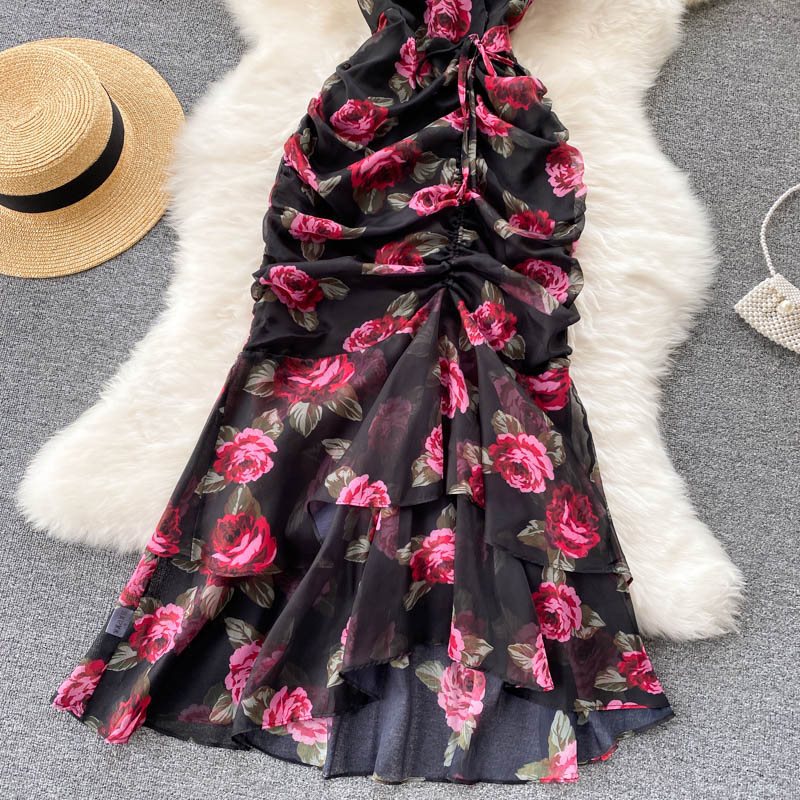 Vintage Luxury Chiffon Mermaid Women Dresses