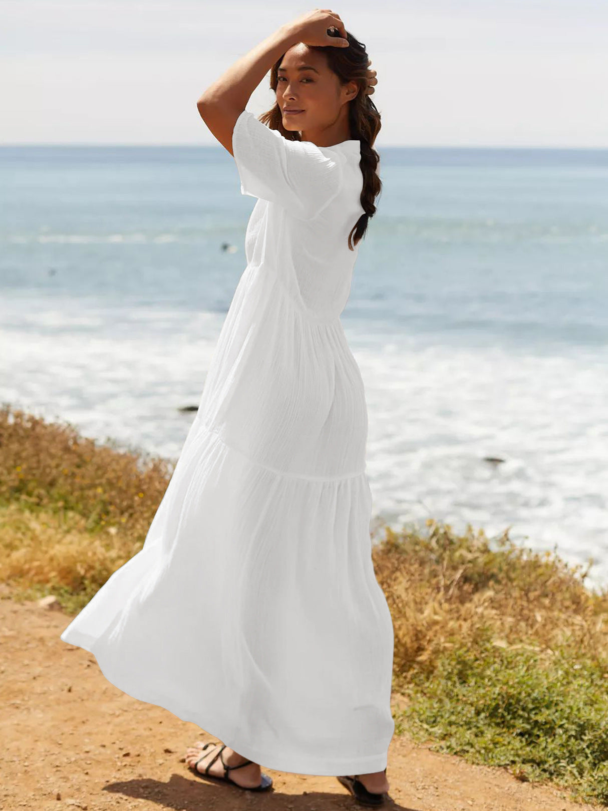 Summer V Neck Long Maxi Dresses