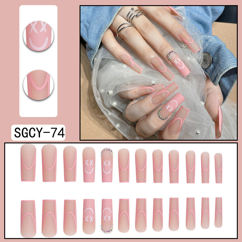 Fashion Gradient Color Extra Long Press on Nails