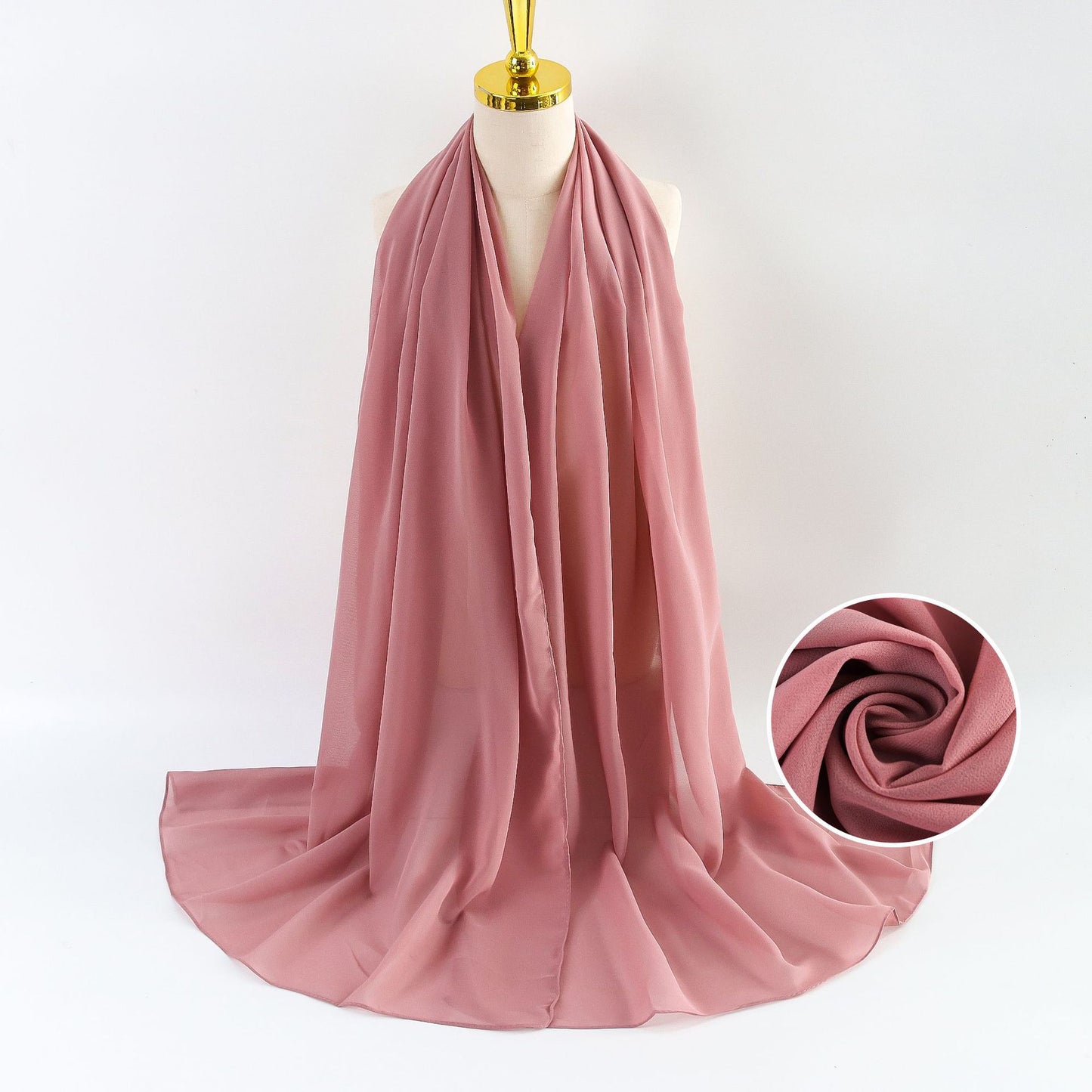 Women Pearl Chiffon Scarf Solid Color Bubble Towel Versatile Scarves