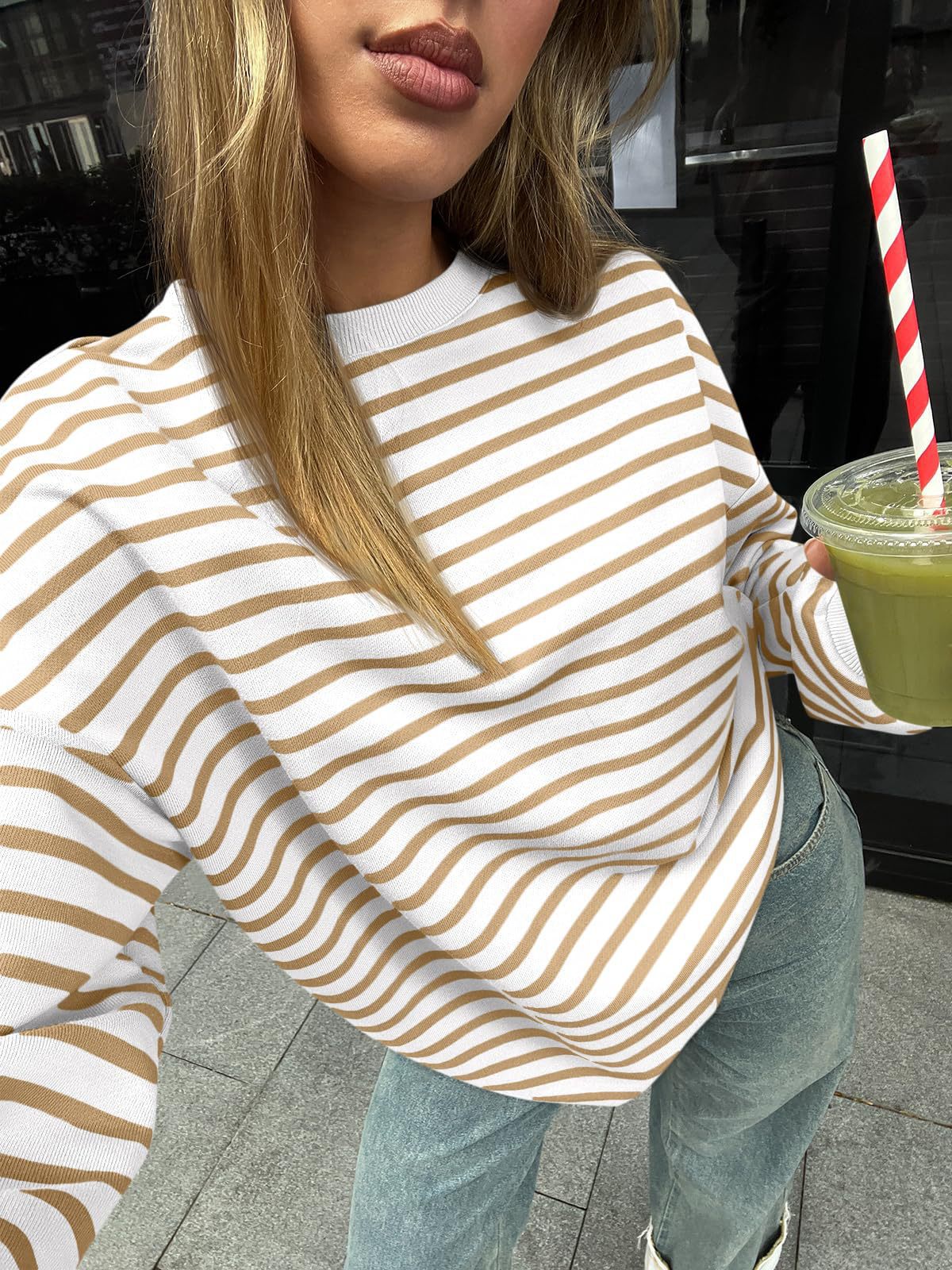 Casual Striped Long Sleeves Sports Hoodies