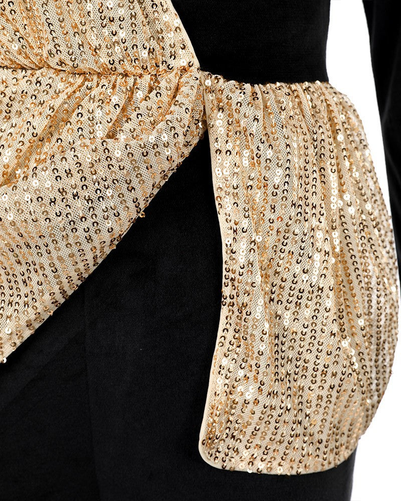 Fashion High Waist Sequined Jumpsuits