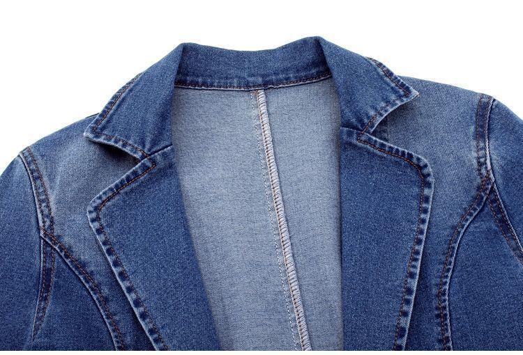 Fashion Spring Denim Blazer Jacket