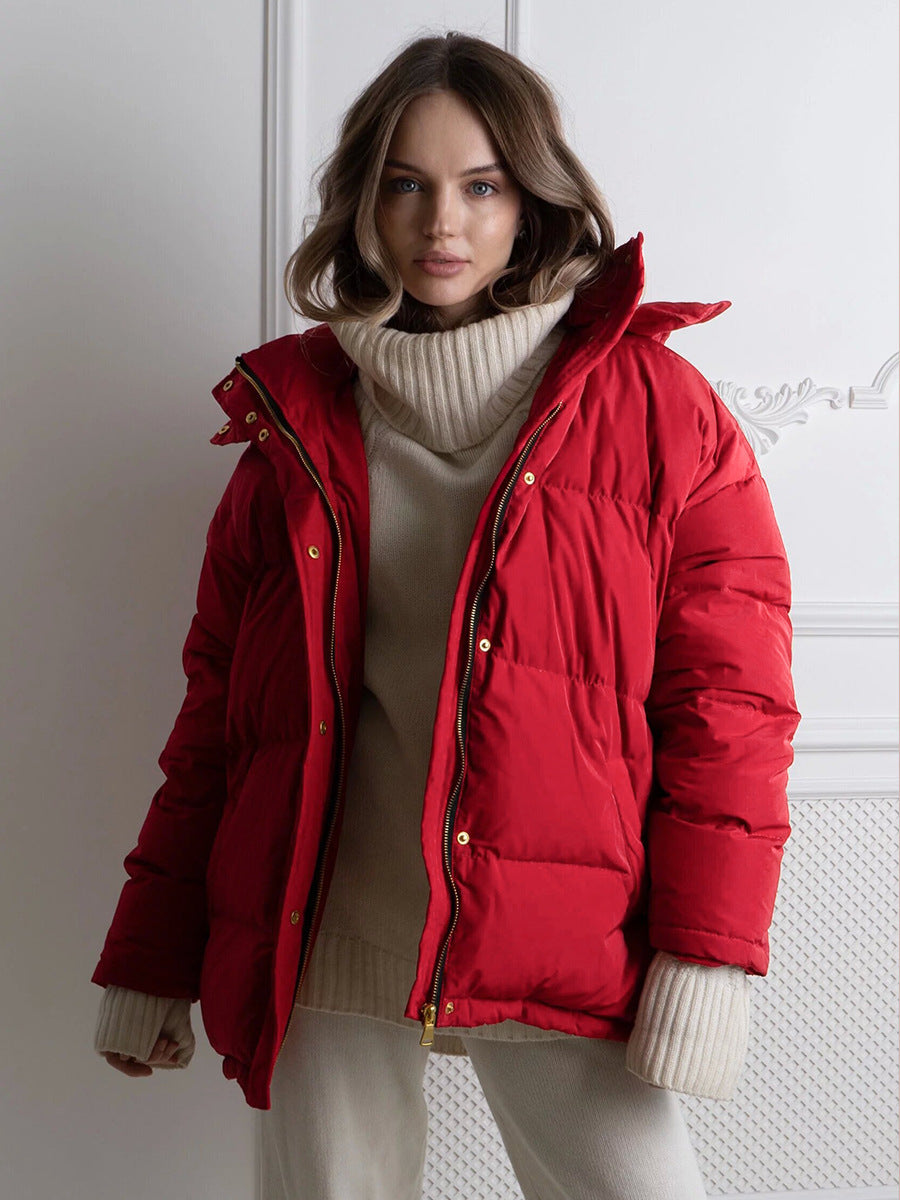 Casual Winter Zipper Cotton Jacket Coats for Women