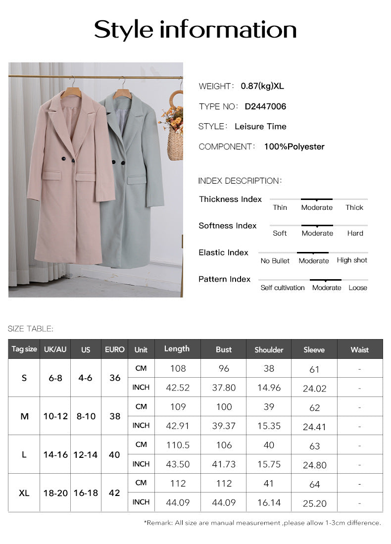 Fashion Women Turnover Collar Blazer Coats