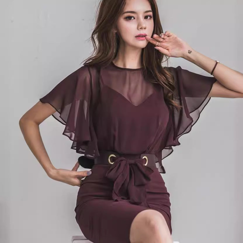 Summer Office Lady Chiffon Party Dresses