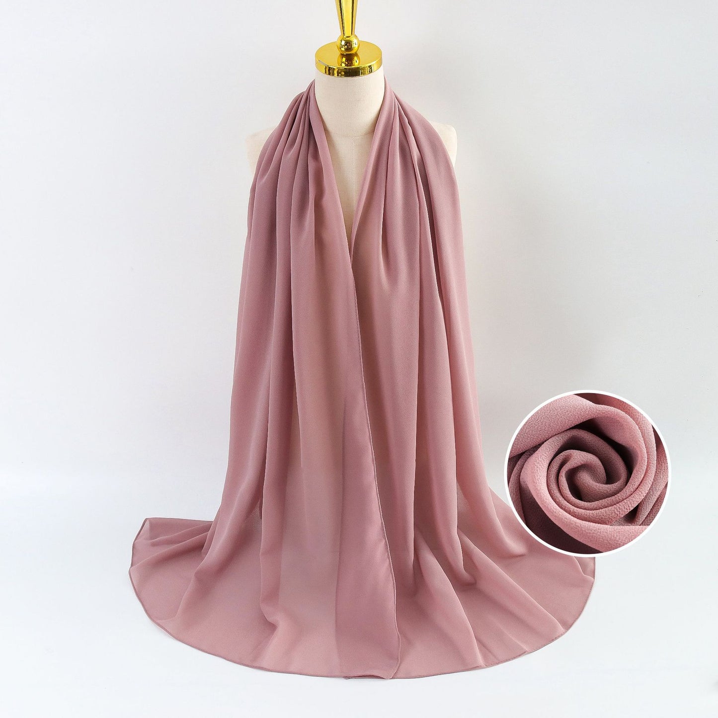 Women Pearl Chiffon Scarf Solid Color Bubble Towel Versatile Scarves