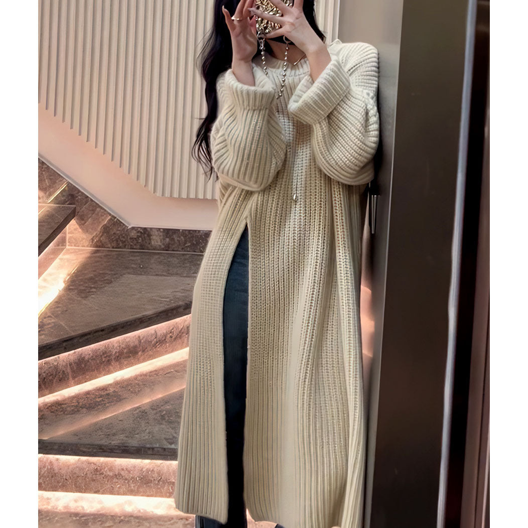 Fashion Designed Knitted Pullover Long Sweaters