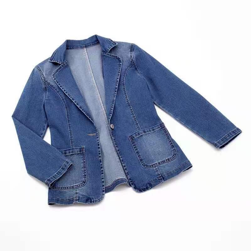 Fashion Spring Denim Blazer Jacket