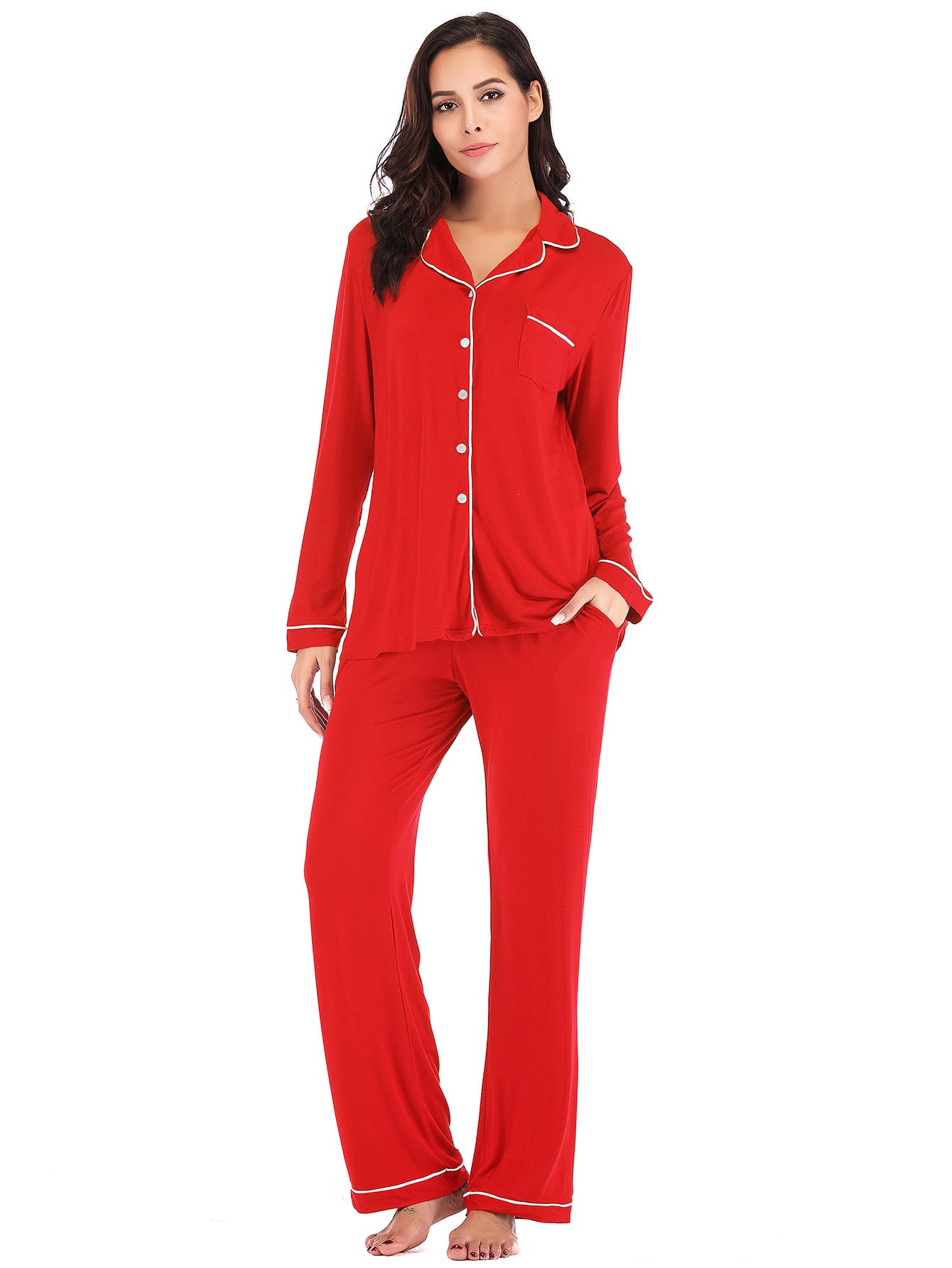 Women Long Sleeves Winter Pajamas