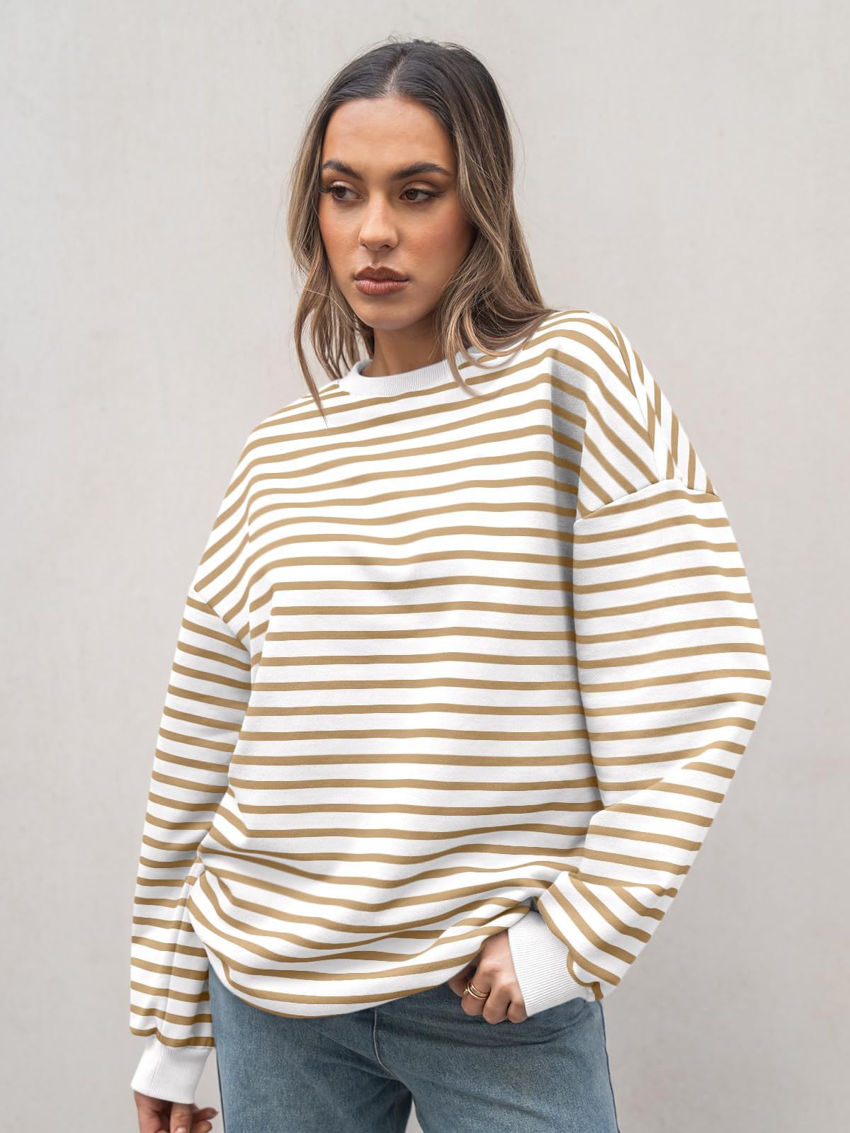 Casual Striped Long Sleeves Sports Hoodies