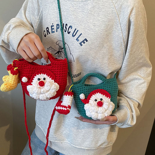 Merry Christmas Santa Claus Handmade Crochet Bags