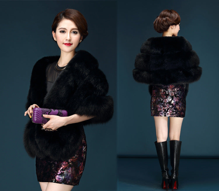 Elegant Warm Faux Fur Capes for Women