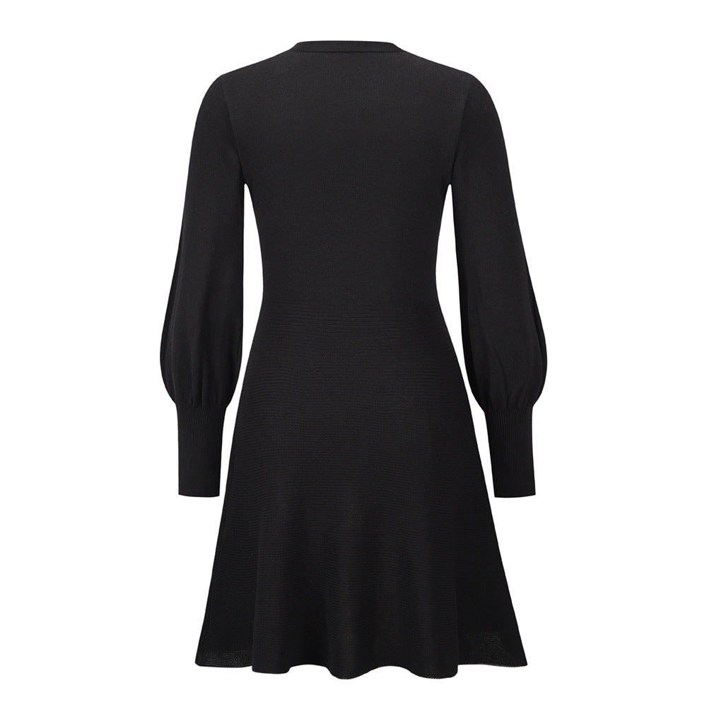 Elegant Plus Sizes Knitted Short Dresses