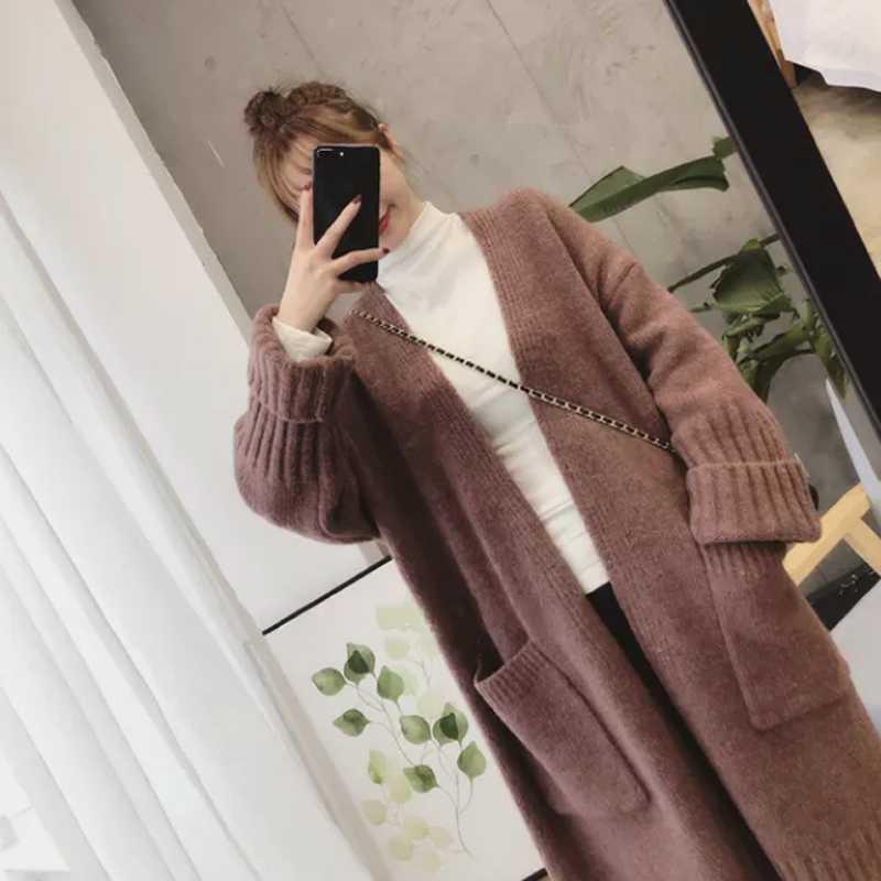 Casual Thick Long Knitted Cardigan Sweaters