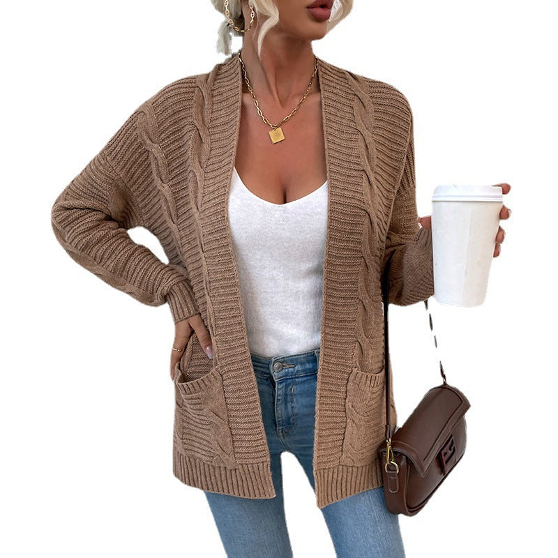 Fashion Twist Knitted Cardigan Coats