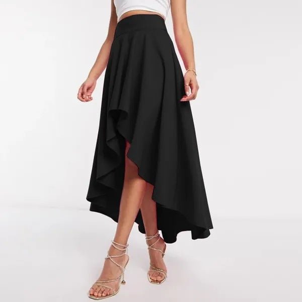 Fashion High Waist Asymmetrical Long Skirts