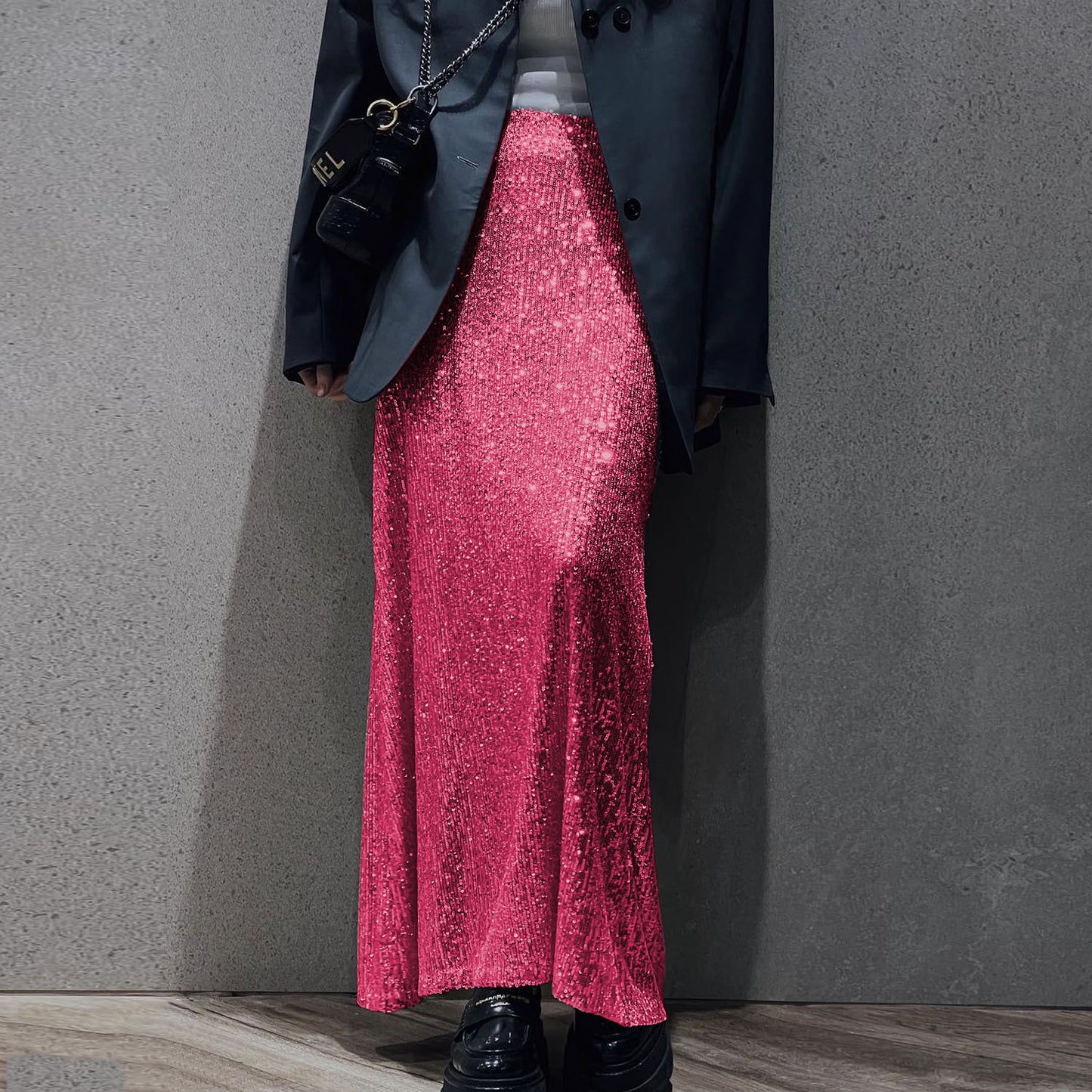 Sexy Sequined Women Long Skirts