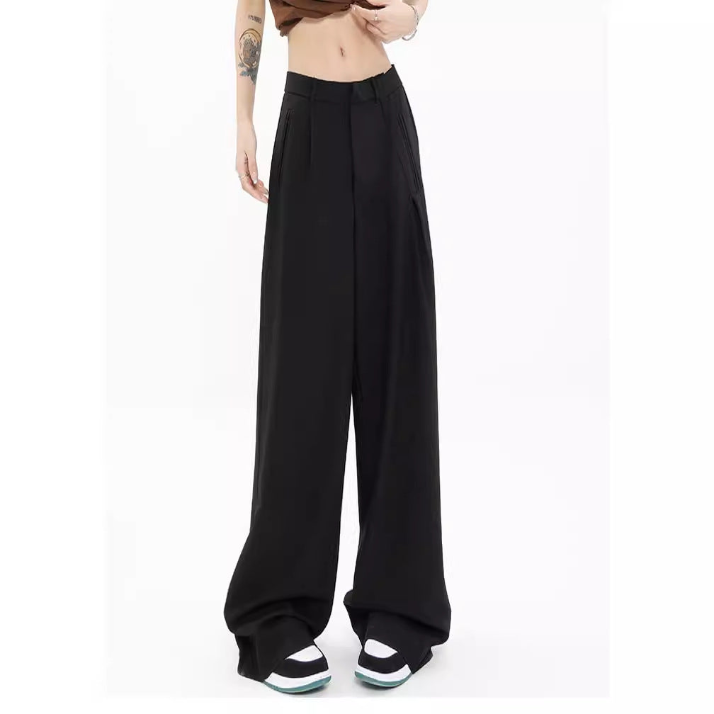 Designed Women Fall Straight Wide Legs Pants