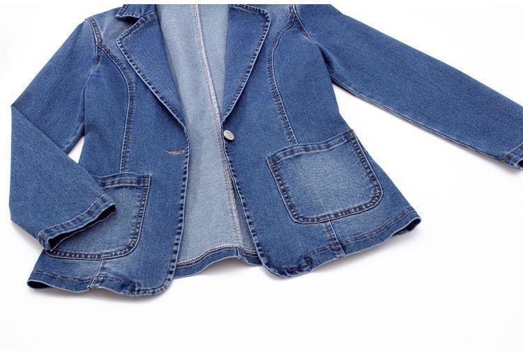 Fashion Spring Denim Blazer Jacket