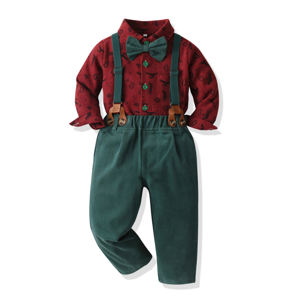 Christmas Long Sleeves Shirts and Pants for Boys