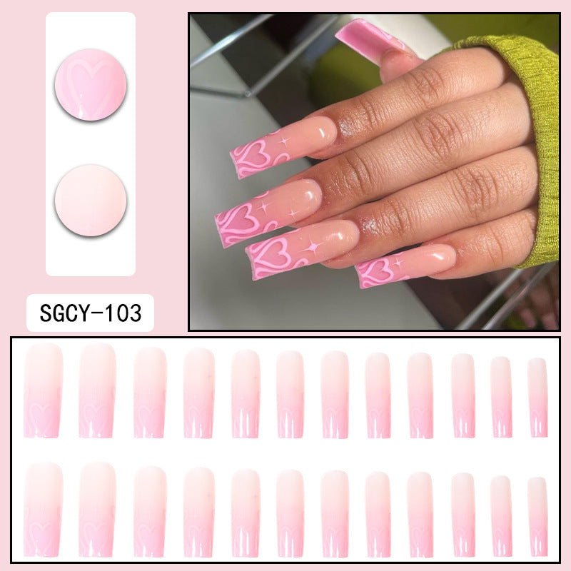 Fashion Gradient Color Extra Long Press on Nails