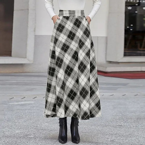 Retro High Waist Women A Line Skirts