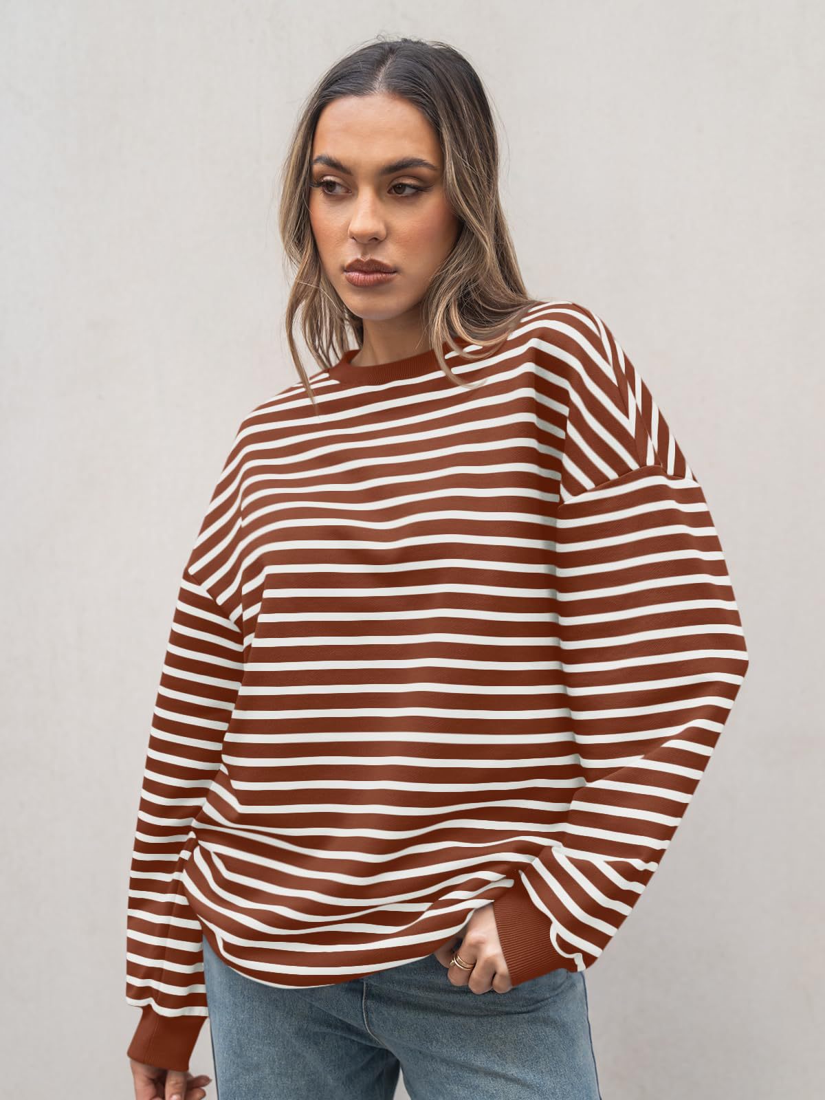 Casual Striped Long Sleeves Sports Hoodies