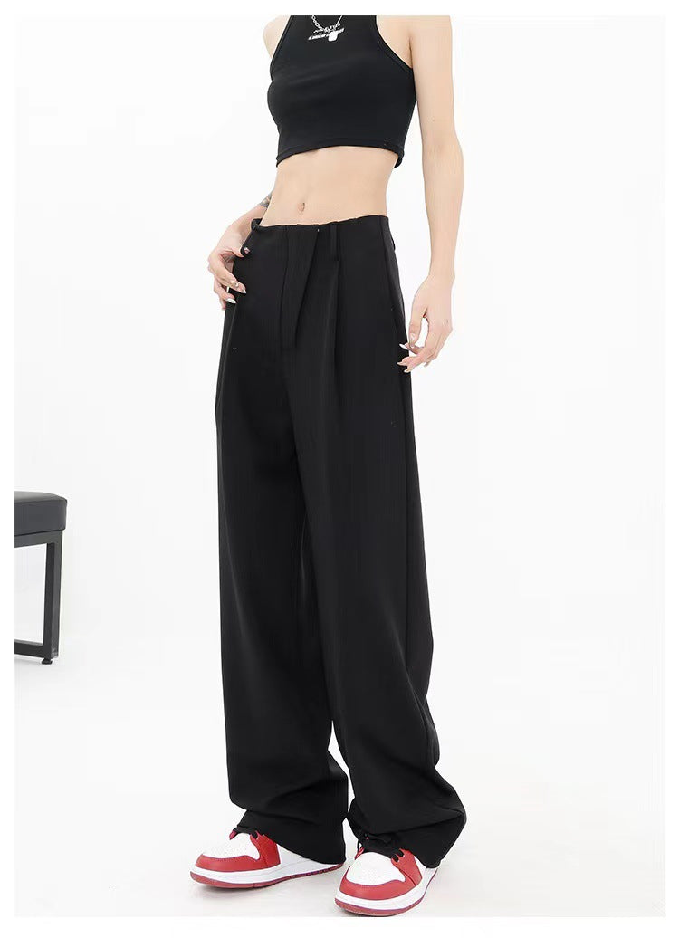 Designed Women Fall Straight Wide Legs Pants