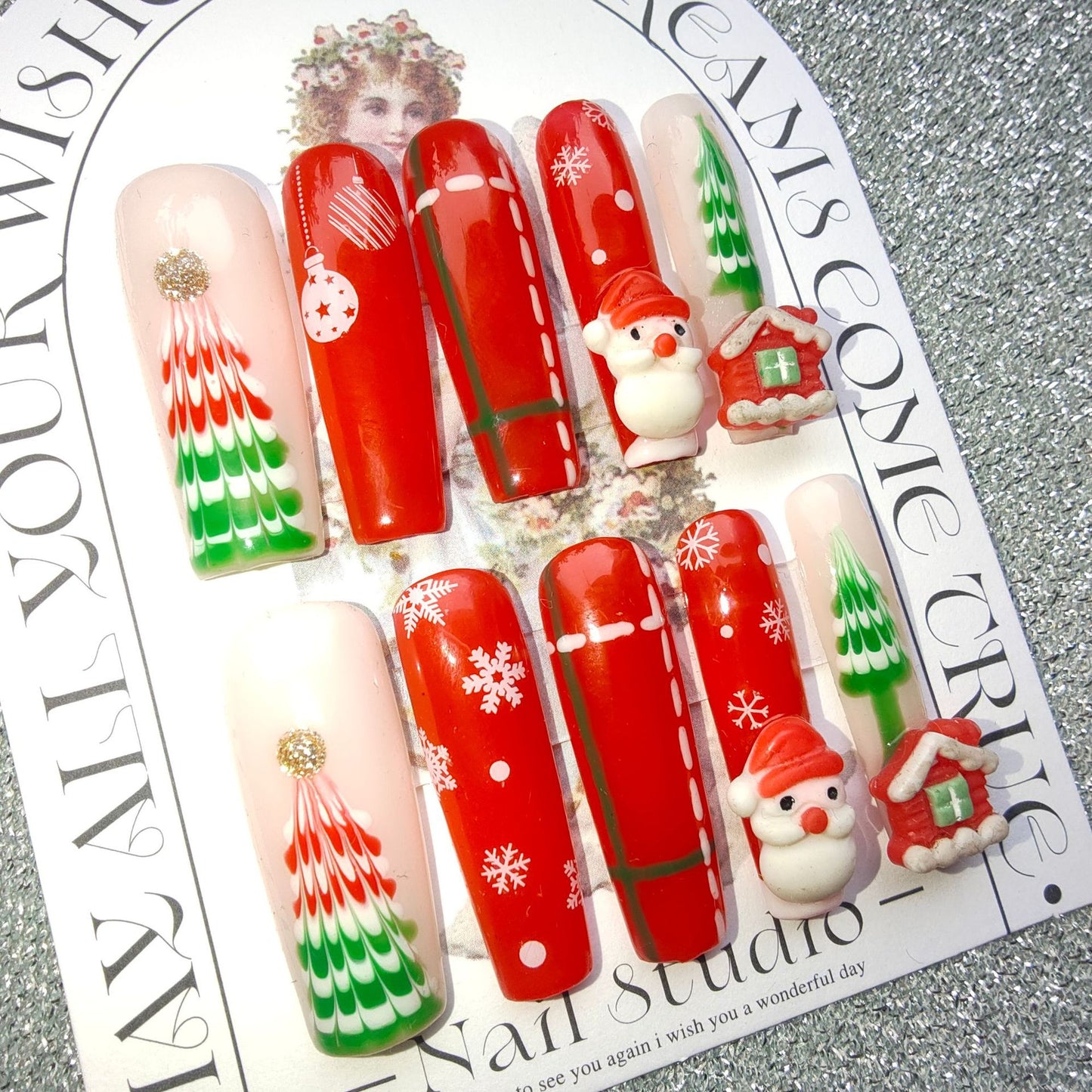 3D Wearable Christmas Santa Nails