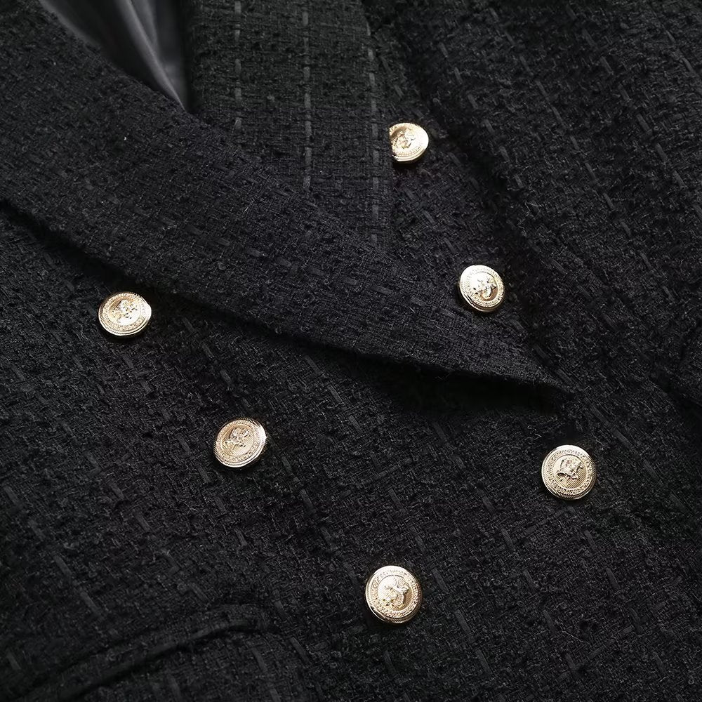 Fashion Double Breasted Blazer Overcoats