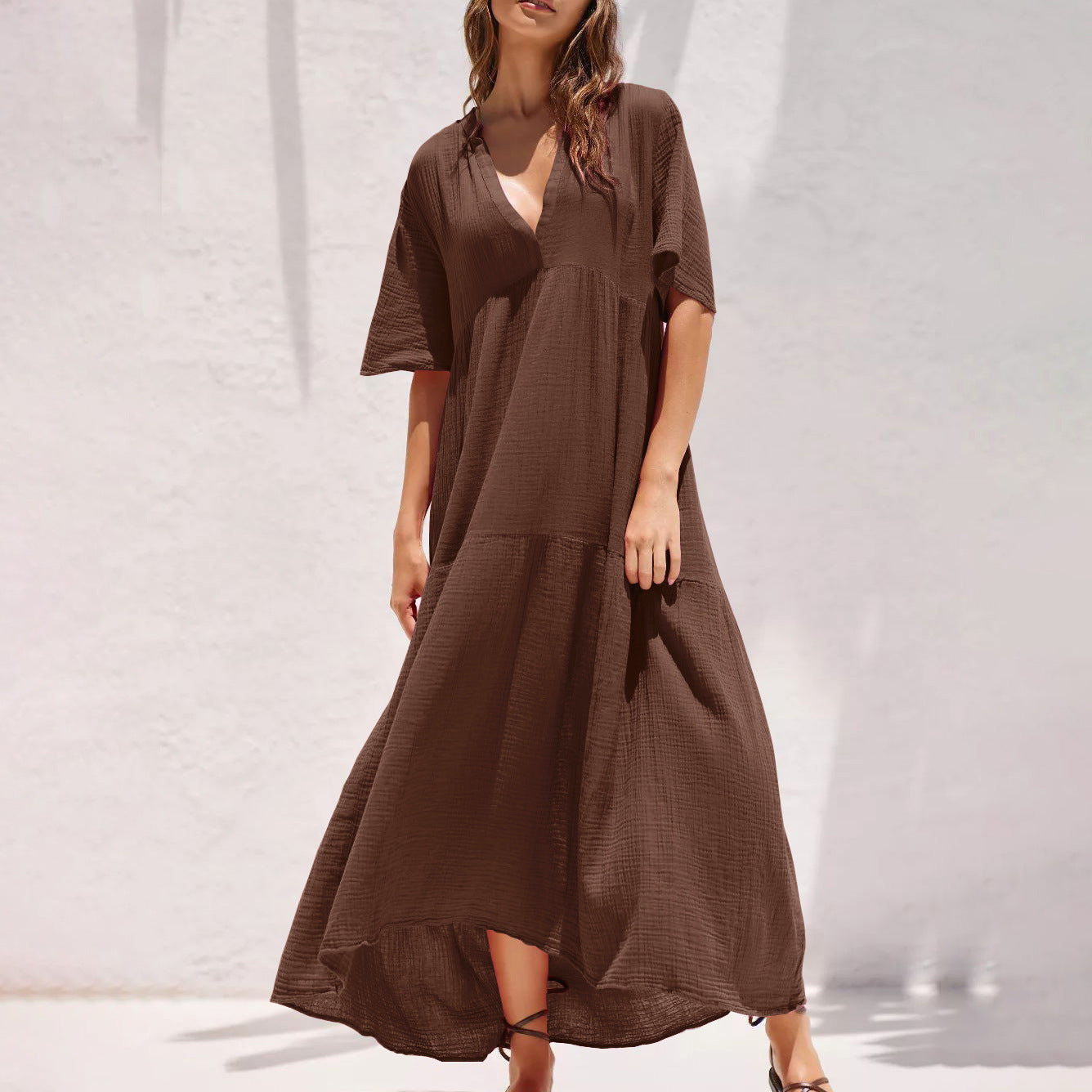 Summer V Neck Long Maxi Dresses