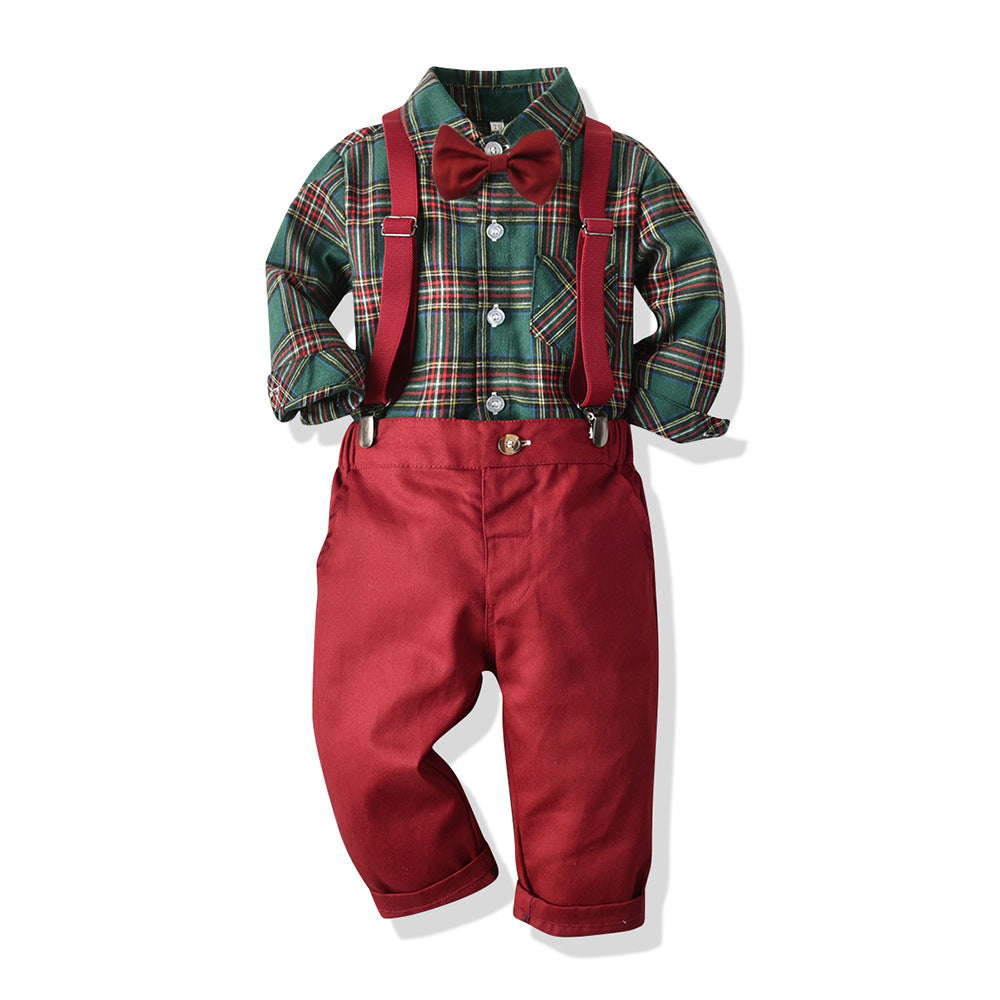 Christmas Long Sleeves Shirts and Pants for Boys