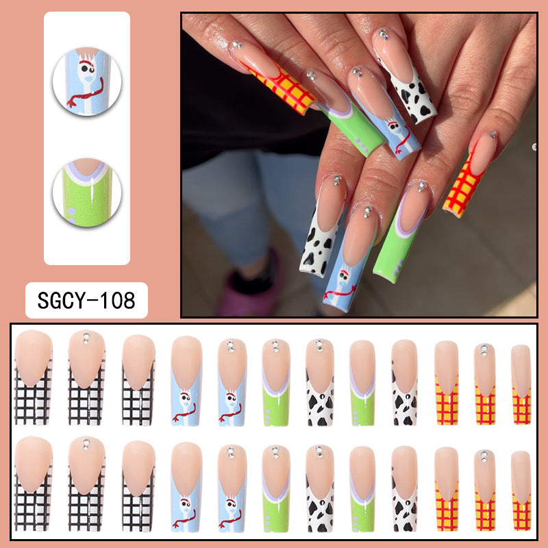 Fashion Gradient Color Extra Long Press on Nails