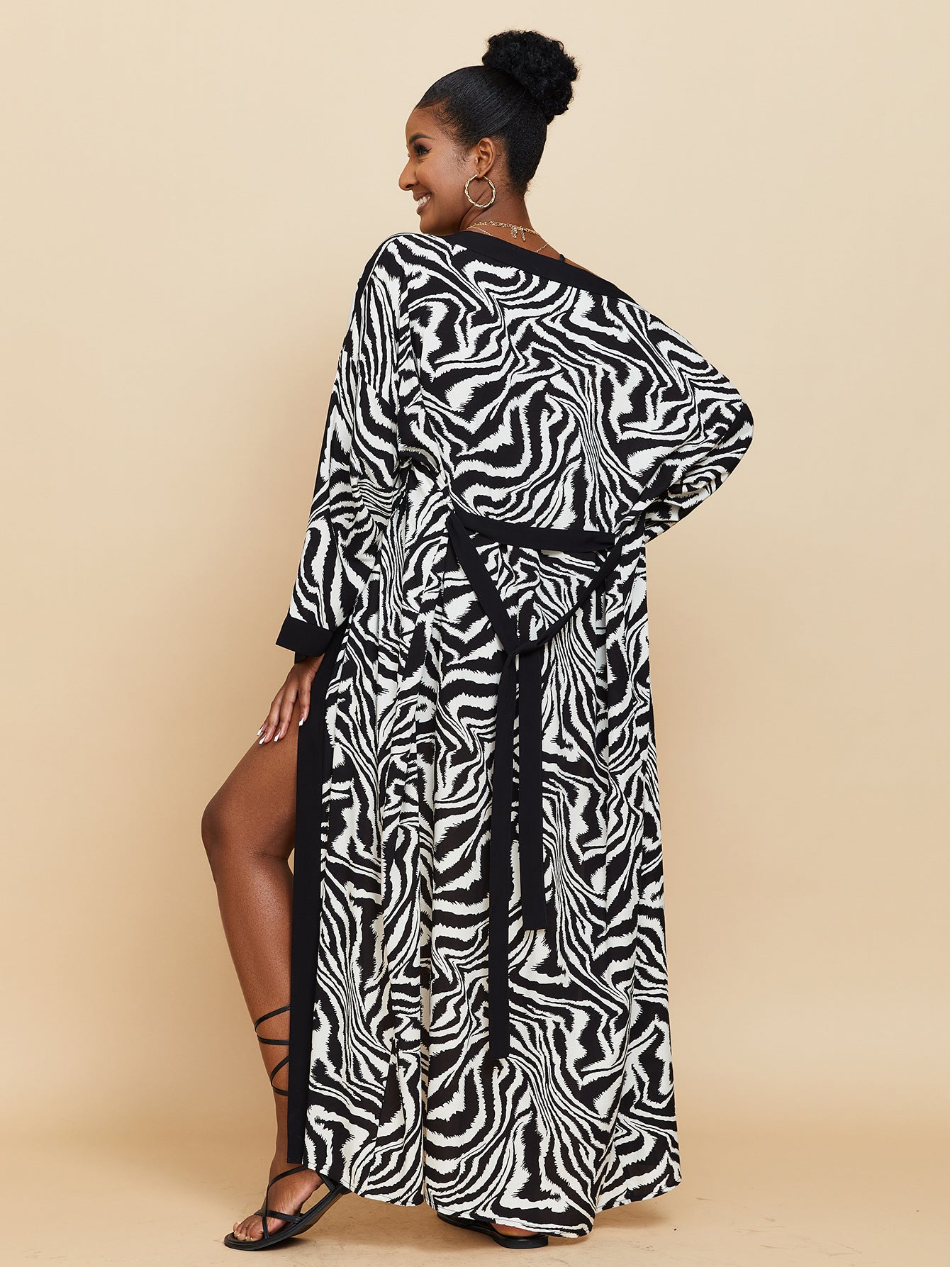 Casual Summer Zebra Print Cover Ups