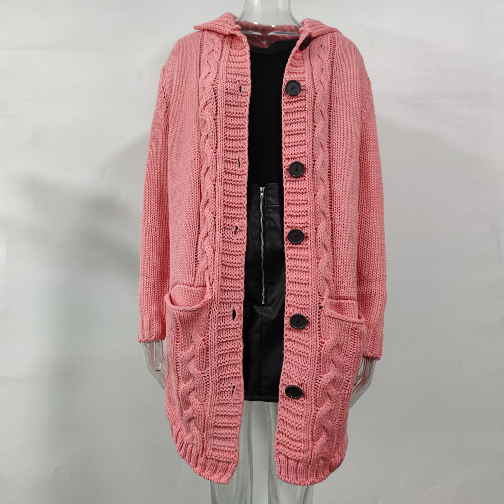 Women Winter Knitted Cardigan Overcoats