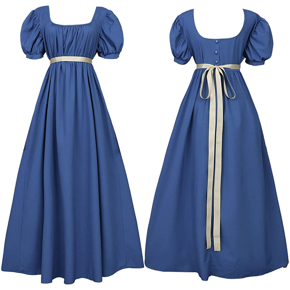 Bridgton Vintage Regency High Waist Victorian Prom Dress 1507