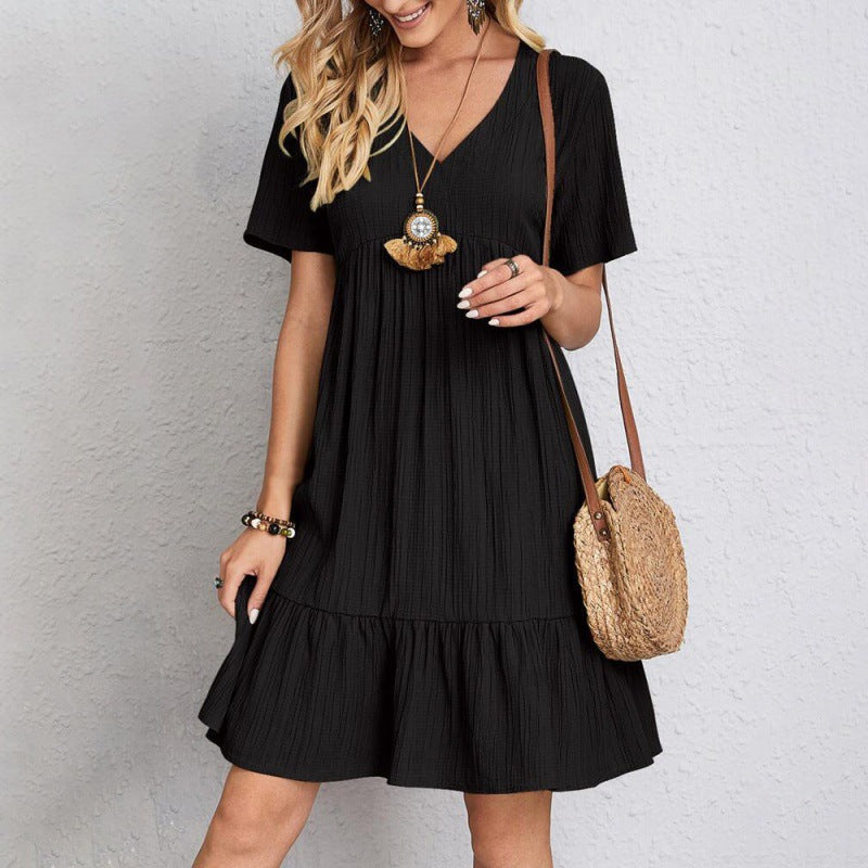 Casual Summer Short Sleeves Mini Dresses